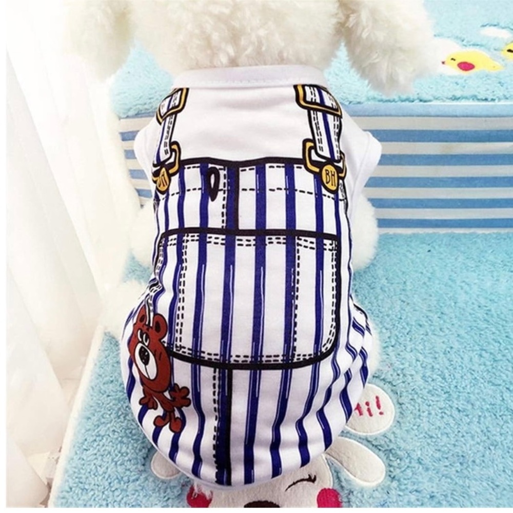 Adorable Striped Blue and White Top for cat or small dog